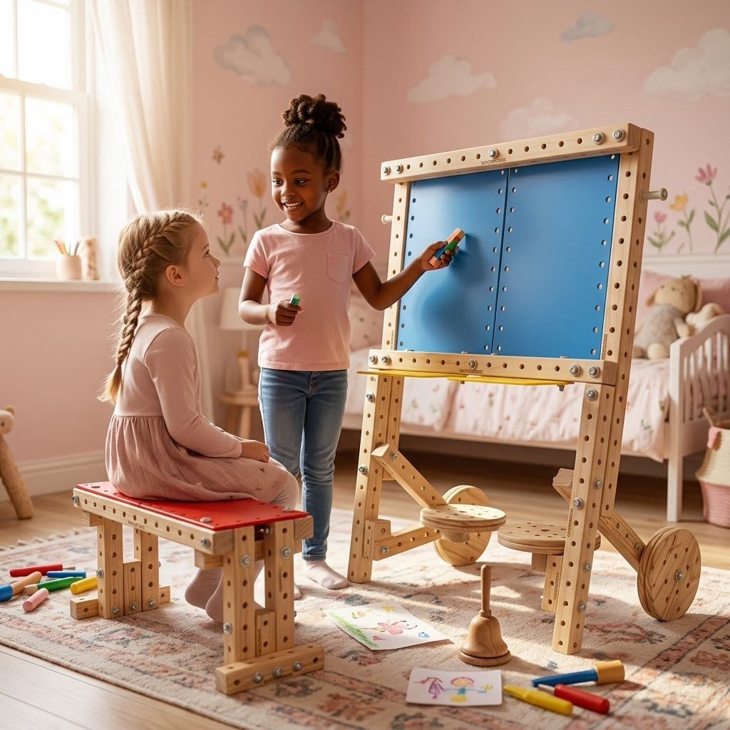 Kinderen bouwen samen